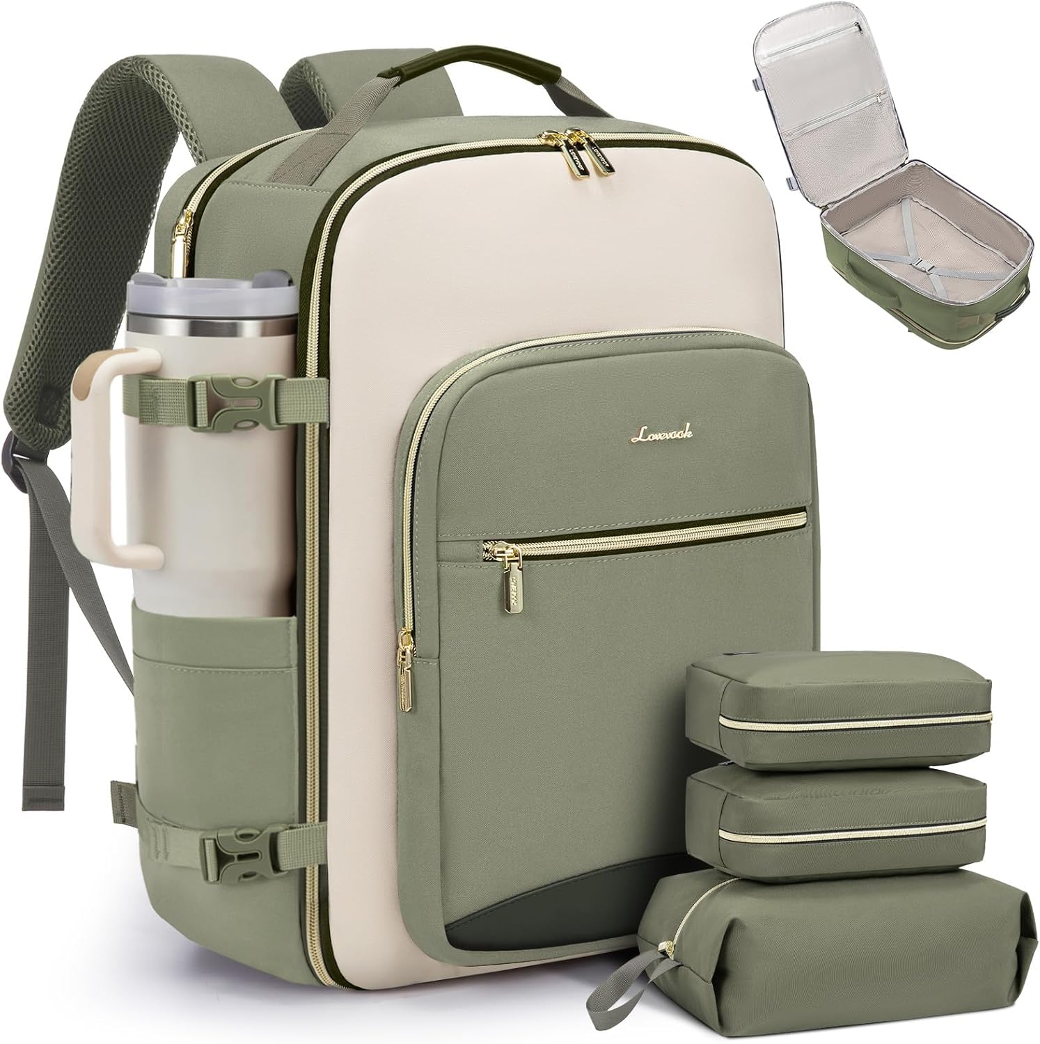 LOVEVOOK 40L Travel Backpack for Women and Men